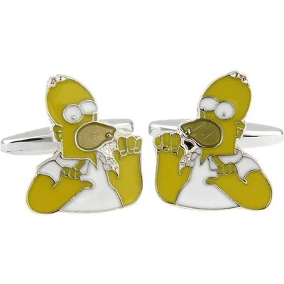 Afbeelding van Amanto Manchetknopen Homer 316L Staal PVD Simpsons 16x19mm