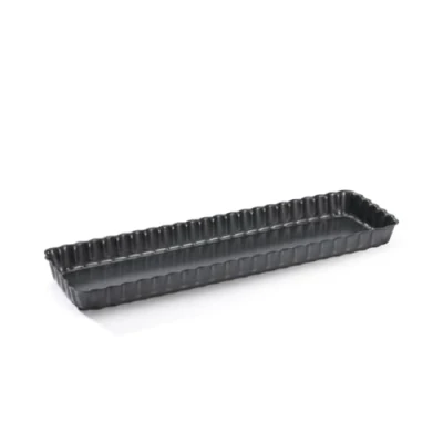 Afbeelding van De Buyer rechthoekige anti kleef taartvorm met losse bodem 35,6cm
