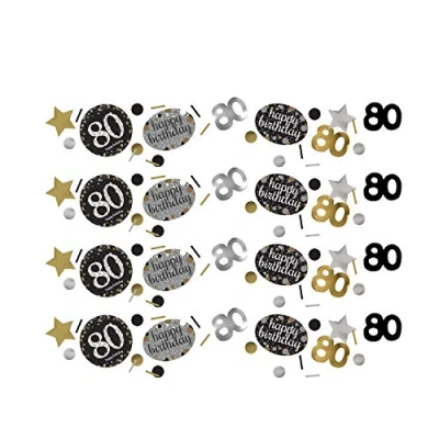 Afbeelding van amscan Gouden viering 80e Confetti 34g