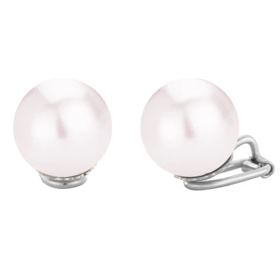 Afbeelding van Traveller Clip Oorbellen Oorclips Dames Pareloorclips Zilverkleurig Parels ø 14 mm Roze Geplatineerd 702114