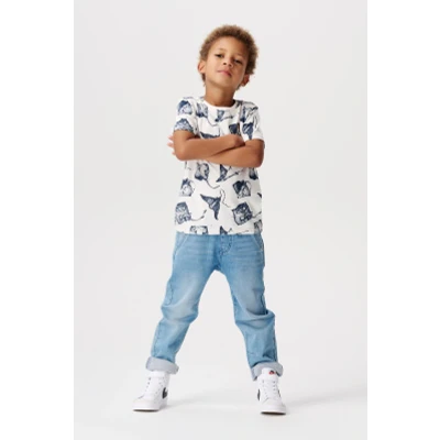 Afbeelding van Noppies Jongen T shirt Duson Whisper White 98