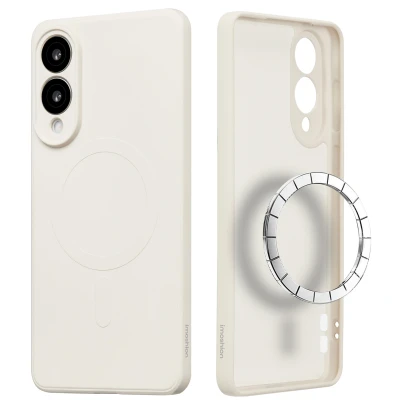 Afbeelding van imoshion Hoesje geschikt voor Samsung Galaxy S25 Edge Color Backcover MagSafe Beige