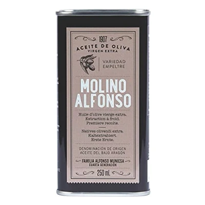 Afbeelding van Eerste oogst Empeltre olijfolie (250 ml blik) Molino Alfonso