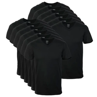 Afbeelding van Gildan Herenonderhemd (verpakking van 6 stuks), zwart 12), L