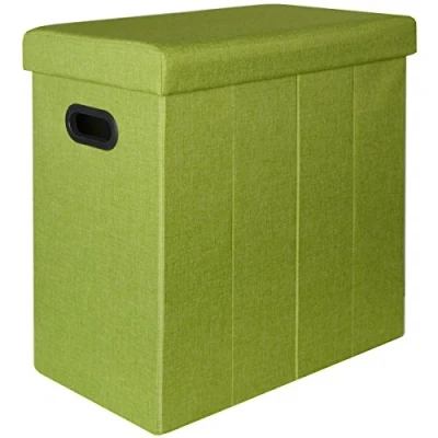 Afbeelding van Opvouwbare wasmand 70l wasborst met deksel wasserette linnen collector linn...