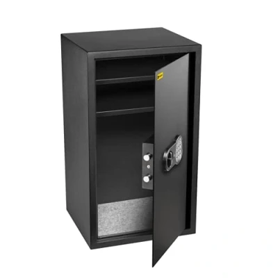 Afbeelding van HomeSafe HV70E kluis met elektronisch slot, 70 x 40 36 cm (h b d), satijn, zwart