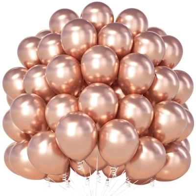 Afbeelding van Teselife Metallic Rosé Gouden Ballonnen, 100Stuks 12 Inch Chroom Feest Ballonnen Voor Mannen Vrouwen Verjaardag Babyshower Jubileum Afstuderen Verlovings Decor