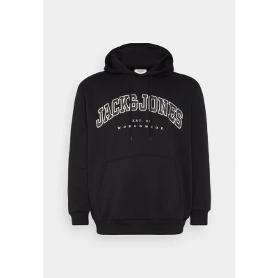 Afbeelding van JACK&amp;JONES PLUS JJECALEB Varsity Sweat Hood NOOS PLS, zwart, 3XL
