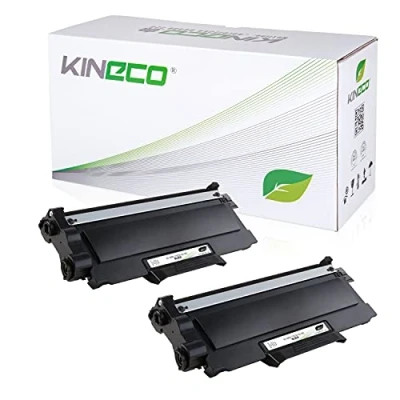 Afbeelding van 2 Kineco Toner compatibel met Brother TN2010 TN 2010 voor DCP 7055 W, 7057, HL 2130 R, 2132 2135 W zwart elk 3.000 paginas