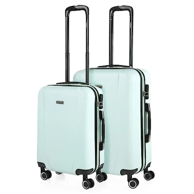 Afbeelding van ITACA Kofferset koffer Set Aanbiedingen Hard Case. Grote met harde schaal, middelsterke en handbagage. hangslot combinatie TSA 71115, mintgroen, Mint Groen, 2 valigie