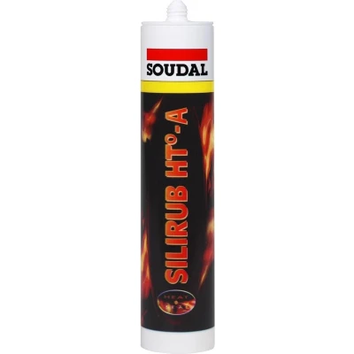 Afbeelding van Soudal Silirub HT A, hittebestendige siliconenkit (310ml)