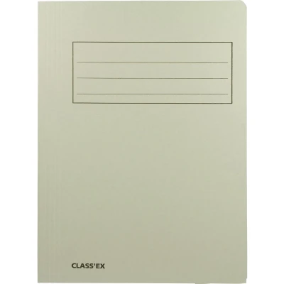 Afbeelding van Class&#039;ex dossiermap, 3 kleppen ft 23,7 x 34,7 cm (voor folio), grijs dossiermap