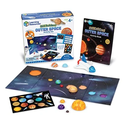 Afbeelding van Learning Resources Skill Builders Ruimte Activiteitenset, 17 delen, leeftijd 4+, educatieve activiteiten voor kleuters, natuurkunde STEM speelgoed, natuurkundespeelgoed