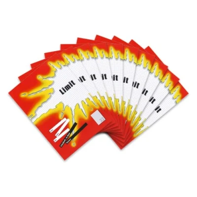 Afbeelding van Limit Schoolschrift A4, 16 vellen, liniatuur 22, geruit zonder rand, rood, 10 stuks