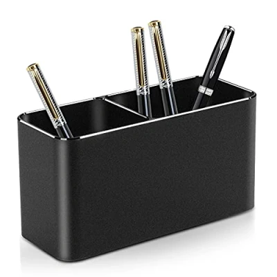 Afbeelding van VAYDEER Metalen pennenhouder aluminium pennenkoker potloodhouder voor bureau organizer penseelhouder kantoor, school zwart