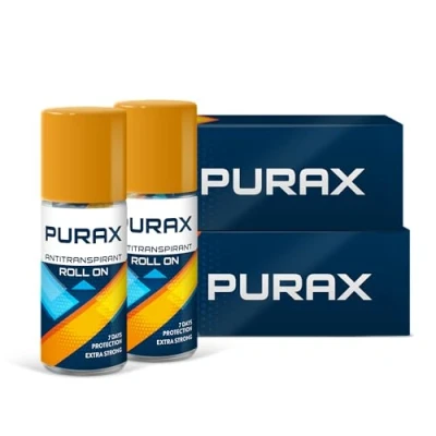 Afbeelding van Purax Double Pack Antitranspirant Roll On Extra Strong 50ml, bescherming voor 7 dagen, dubbel pakket