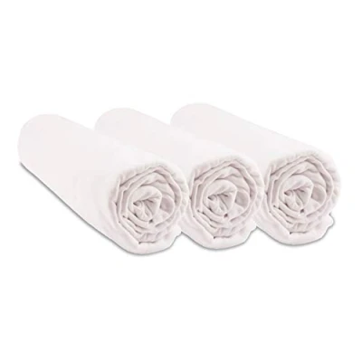 Afbeelding van Lot de 3 Draps housse 100% Coton Bio 60x120 cm Écru