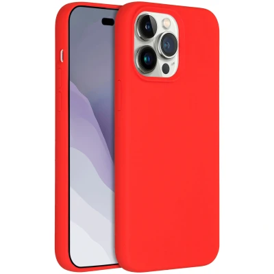 Afbeelding van Apple iPhone 14 Pro Max MagSafe Hoesje Siliconen en TPU (zacht) Accezz Softcase/Backcover Rood Telefoonhoesje