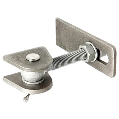 Afbeelding van Alberts 411145 Poortheng voor 180 opening lange uitvoering thermisch verzinkte schroeven en moeren, bouten splitpen van rvs schroefdraad M20