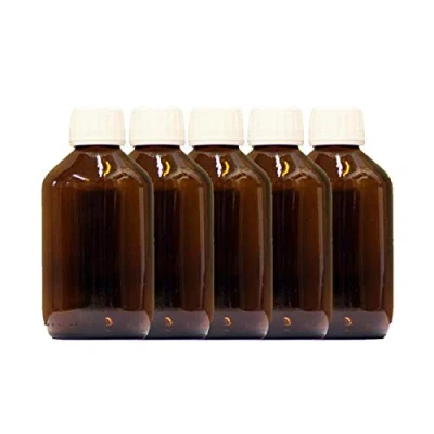 Afbeelding van 5 x 250 ml bruine glazen fles met PP28st sluiting