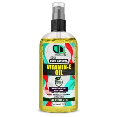Afbeelding van 50 ml 100% pure natuurlijke vitamine E olie, hydraterende en voedende olie voor huid, littekens, haar gezicht, hoofdhuid, nagels, drageroliën,