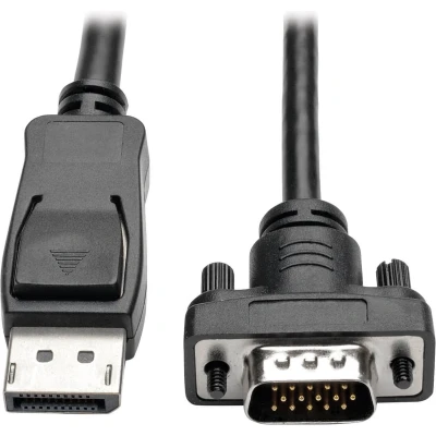 Afbeelding van Tripp Lite P581 010 VGA V2 DisplayPort 1.2 to Active Adapter Cable, DP with Latches HD15 (M/M), 1920x1200/1080p, 10 ft. TrippLite