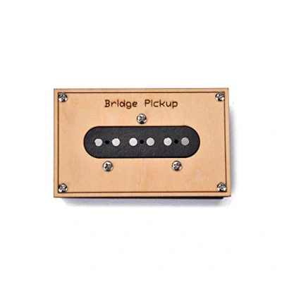 Afbeelding van Alnicov Gitaar Pickup, Single Coil Bridge Positie met Houten Box Springs montage Schroeven, voor Elektrische Gitaren Onderdelen Vervanging