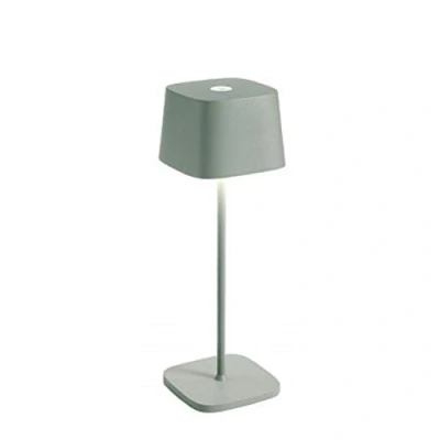 Afbeelding van Zafferano Ofelia Pro Aluminium Dimbare LED Tafellamp, Contact Laadbasis, IP65 Bescherming, Binnen/buiten gebruik, H29cm, EU Stekker Salie