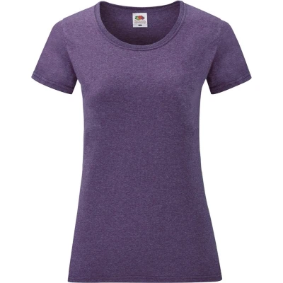 Afbeelding van Fruit Of The Loom Dames / Vrouwen Damens Fit Valueweight T shirt met korte mouwen (Heather Paars)
