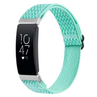 Afbeelding van FitBit Inspire 2 Elastische solo loop nylon bandje Turquoise
