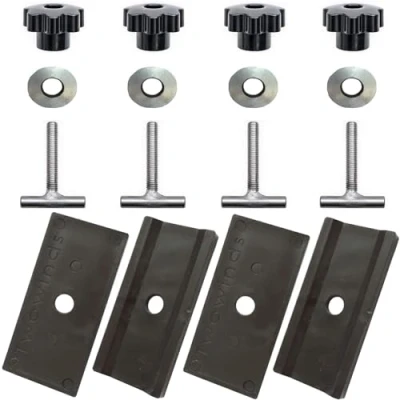 Afbeelding van Twowinds Kit Load Securement Screw Rail + Guide Support Multiflexboard T5 T6 Transporter California (Set 4 screws brackets)