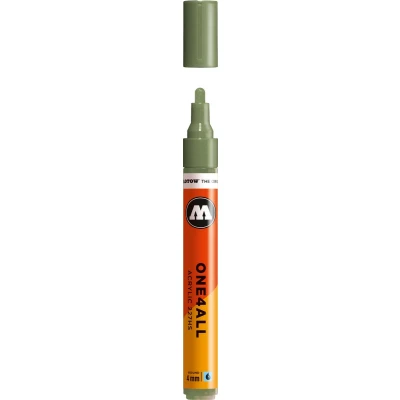 Afbeelding van Molotow ONE4ALL 4mm Acryl Marker Pastel Groen Geschikt voor vele oppervlaktes zoals canvas, hout, steen, keramiek, plastic, glas, papier, leer...