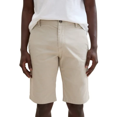 Afbeelding van TOM Tailor Shorts, Heren, Maat: 30, Beige structure print