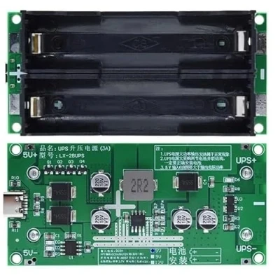 Afbeelding van 1 stks DC 5 V naar 12 15 W UPS Uninterruptible Power Supply 18650 Lithium Batterij Oplader Type C USB
