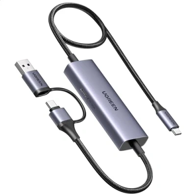 Afbeelding van UGREEN 4K Video Capture Card en PD 100W opladen, USB A/USB C voor Full HD input, 2K@30Hz opname snel Device Switch/Steam Deck/pad/Phone/PC
