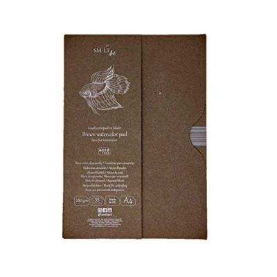 Afbeelding van SMLT Papiermap Aquarel A4 280gr 35 vel Bruin