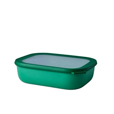 Afbeelding van Mepal Cirqula Multikom Rechthoekig Vershoudbakje &amp; Bewaardoos met Deksel 2000 ml Vivid Green