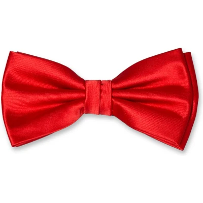 Afbeelding van E.L. Cravatte Strik Felrood Satijn Polyester Vlinderdas