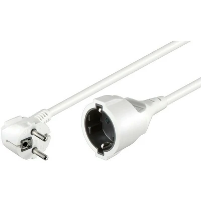Afbeelding van Verlengsnoer 10 meter (Gehoekt, 3x 1.50 mm², Randaarde, Wit)