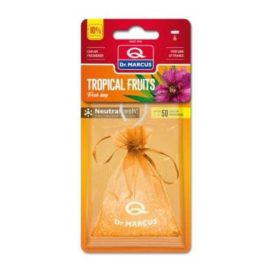 Afbeelding van Dr. Marcus Tropical Fruits Fresh bag luchtverfrisser met neutrafresh technologie Geurhanger Tot 50 dagen geurverspreiding 20 Gram