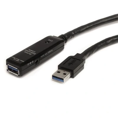 Afbeelding van USB kabel Startech USB3AAEXT10M A Zwart