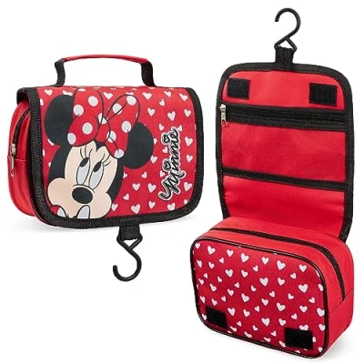 Afbeelding van Disney Stitch hangende toilettassen voor vrouwen, tieners, meisjes, Minnie Mouse make uptas, reisaccessoires, geschenken, Rode Minnie, Eén maat, Cosmetische tas