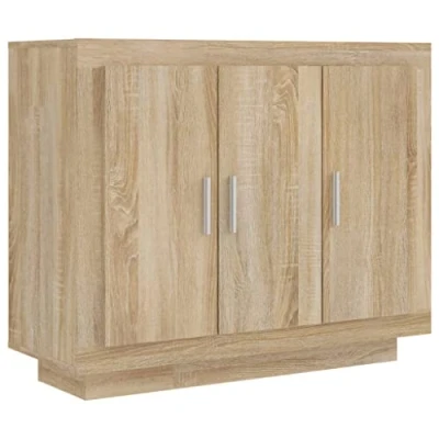 Afbeelding van vidaXL Dressoir 92x35x75 cm bewerkt hout sonoma eikenkleurig, kast, opbergkast, bijzetkast, wandkast, houten opslagkast, kasten, wandkasten