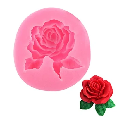 Afbeelding van Rose Vorm Siliconen Cake Cookie Fondant Snoep Chocolade Mallen DIY Bruiloft Decoratie Gereedschap Bakken Accessoire