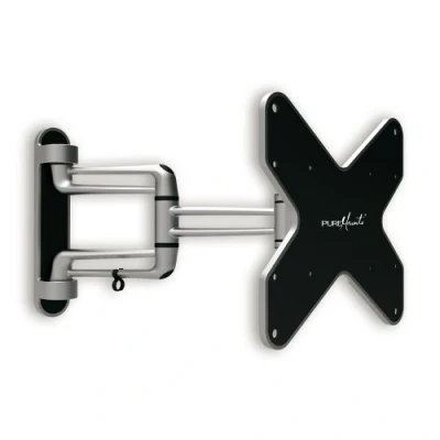 Afbeelding van PureMounts STYLE 37C muurbeugel voor tv apparaten met 33 69cm (13 27&quot;), VESA: 200x200, kantelbaar: +/ 15, draaibaar: 30, wandafstand: 97 423mm, draaglast max: 15kg, zwart