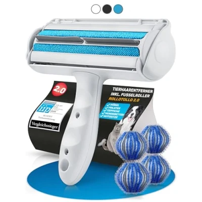 Afbeelding van Brunolie RolloTollo pluizenroller kledingroller herbruikbar zelfreinigend pluizenballetjes Ingebouwd opvangreservoir