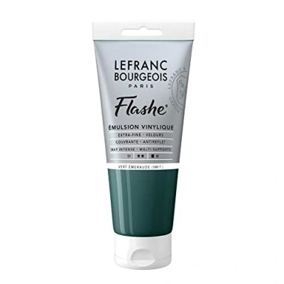 Afbeelding van Lefranc Bourgeois 300650 Flashe acryl en vinylverf, lichtecht, dekkend bestand tegen veroudering 80ml Tube, Viridian Hue