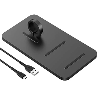 Afbeelding van CGZZ draadloze oplader, Qi gecertificeerd, 15 W, voor iPhone, snel draadloos opladen, pad, zwart