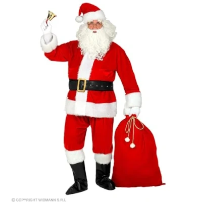 Afbeelding van Widmann Kerst &amp; Oud Nieuw Kostuum De Enige Echte Professionele Kerstman Compleet Rood, Wit / Beige Large XL Verkleedkleding