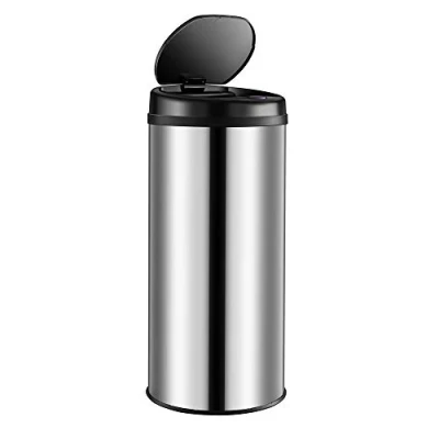 Afbeelding van Monzana Prullenbak Automatisch Rond 40L 30x69cm Display Sensor Zilver